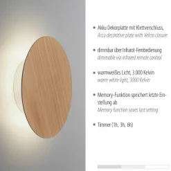 Paul Neuhaus LED-Akku-Wandleuchte braun^ Wandleuchten