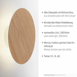 Paul Neuhaus LED-Akku-Wandleuchte braun^ Wandleuchten