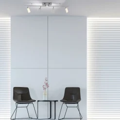 Paul Neuhaus LED-Deckenleuchte 4flg silberfarben^ Deckenleuchten