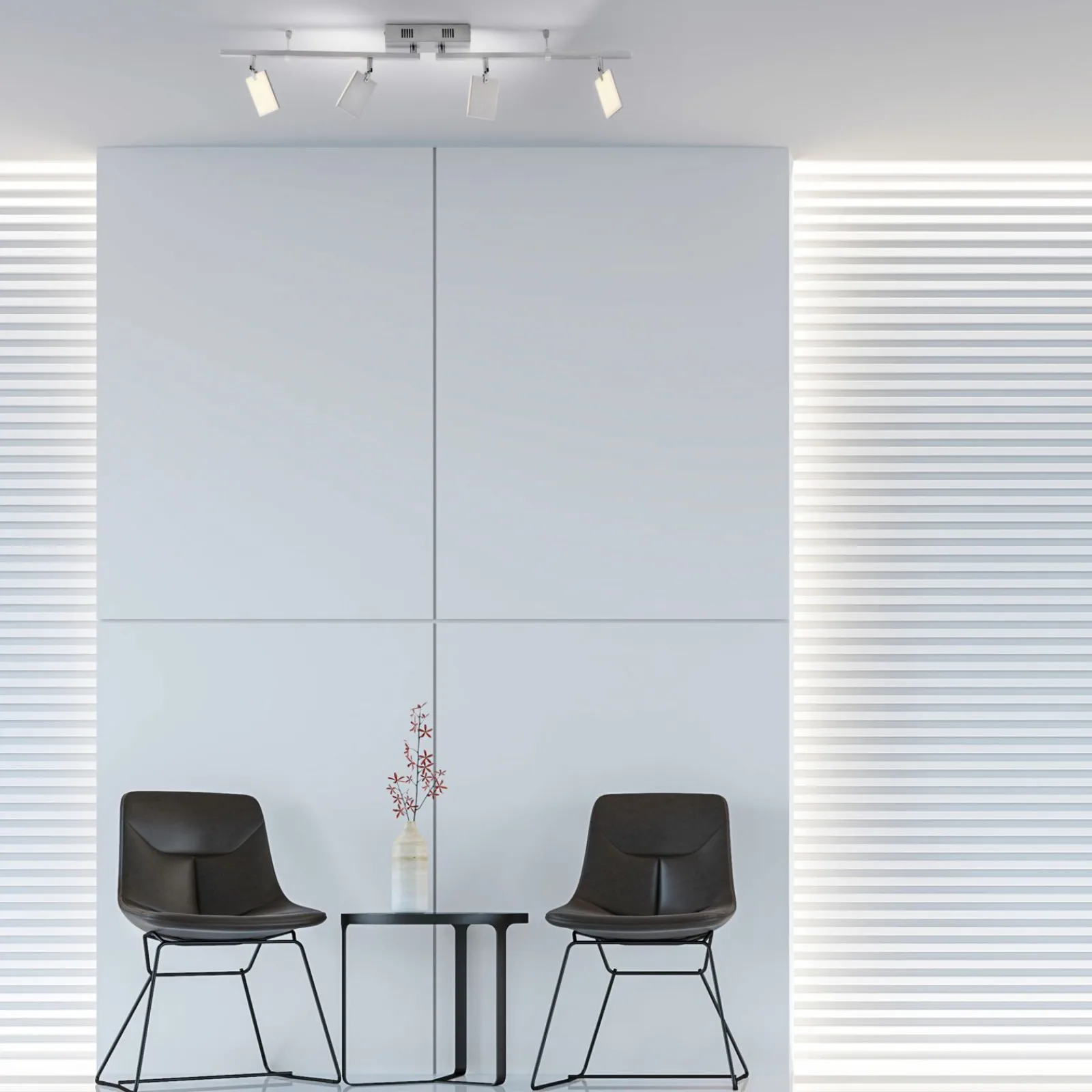 Paul Neuhaus LED-Deckenleuchte 4flg silberfarben^ Deckenleuchten