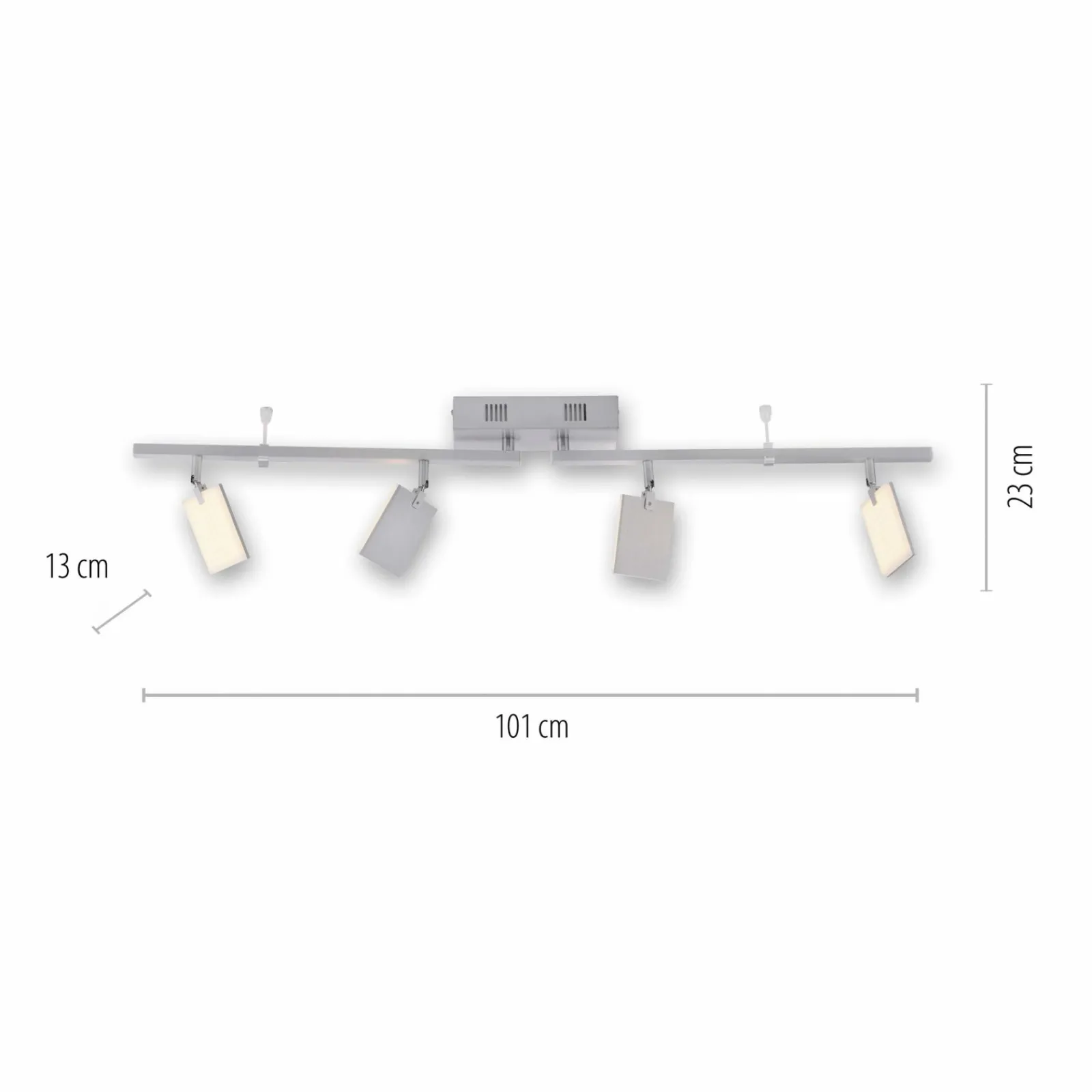 Paul Neuhaus LED-Deckenleuchte 4flg silberfarben^ Deckenleuchten