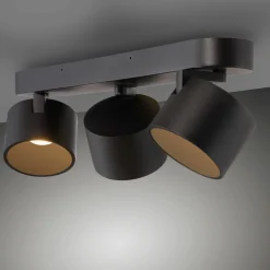 Paul Neuhaus LED-Deckenleuchte 3flg schwarz^ Deckenleuchten