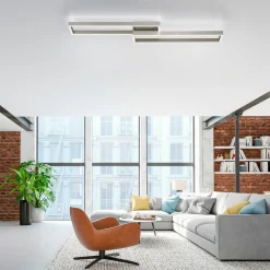 Deckenleuchten>Paul Neuhaus LED-Deckenleuchte 2flg silberfarben