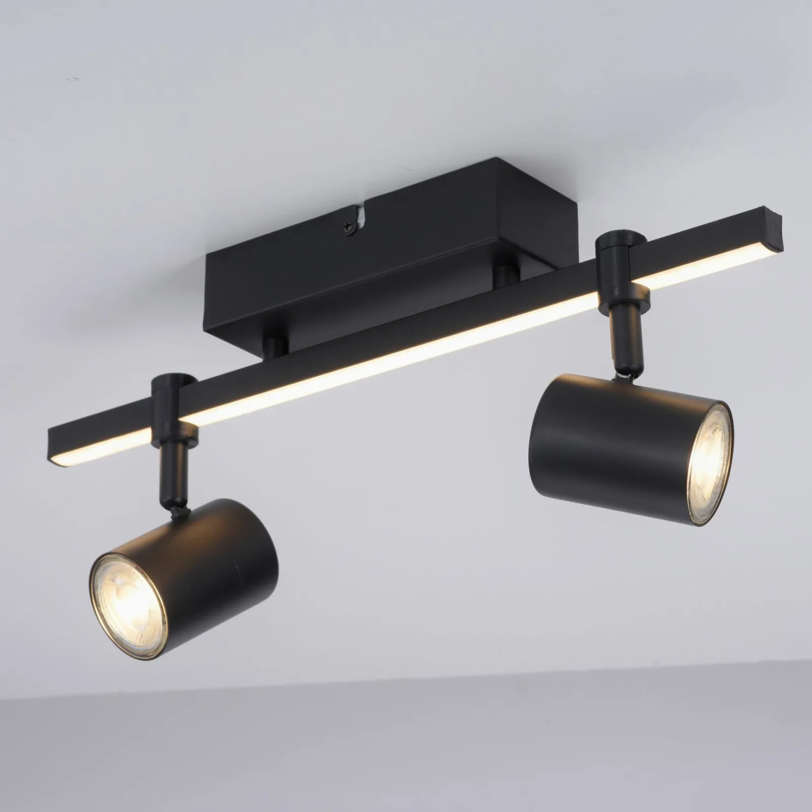 Paul Neuhaus LED-Deckenleuchte 2flg schwarz^ Deckenleuchten|Wandleuchten