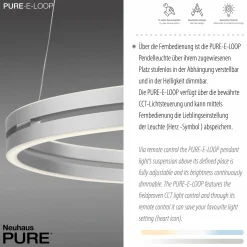 Paul Neuhaus LED-Pendelleuchte 2flg silberfarben^ Pendelleuchten