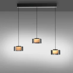 Paul Neuhaus LED-Pendelleuchte 3flg schwarz^ Pendelleuchten