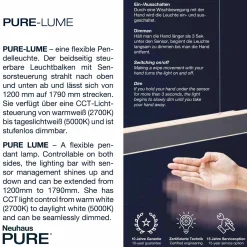 Paul Neuhaus LED-Pendelleuchte 6flg silberfarben^ Pendelleuchten