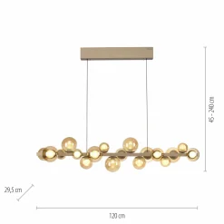 Pendelleuchten>Paul Neuhaus LED-Pendelleuchte 18flg braun