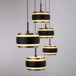Paul Neuhaus LED-Pendelleuchte 5flg schwarz^ Pendelleuchten