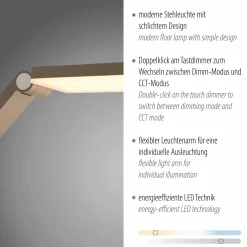 Paul Neuhaus LED-Stehleuchte 1flg braun^ Stehleuchten