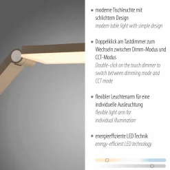 Paul Neuhaus LED-Tischleuchte 1flg braun^ Tischleuchten
