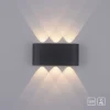 Außenwandleuchten|Außenleuchten>Paul Neuhaus LED-Wandleuchte 6flg schwarz