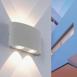 Paul Neuhaus LED-Wandleuchte 4flg silberfarben^ Außenwandleuchten|Außenleuchten