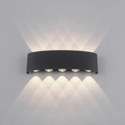 Paul Neuhaus LED-Wandleuchte 10flg schwarz^ Außenwandleuchten|Außenleuchten