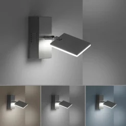 Deckenleuchten|Wandleuchten>Paul Neuhaus LED-Wandleuchte 1flg silberfarben