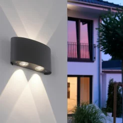 Paul Neuhaus LED-Wandleuchte 4flg schwarz^ Außenwandleuchten|Außenleuchten
