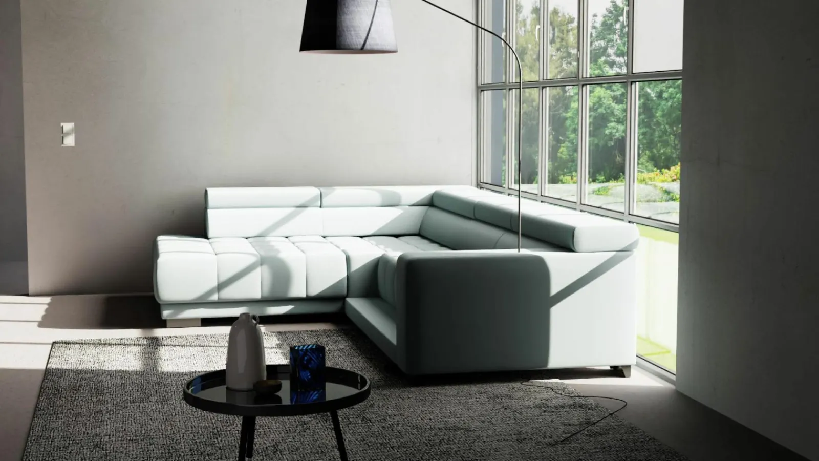 Sofas & Couches> Polstergarnitur blau