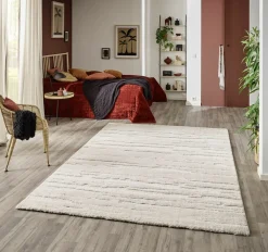 Ragolle Webteppich weiß^ Hochflorteppiche|Moderne Teppiche