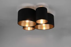 Reality Leuchten Deckenleuchte 4flg schwarz^ Deckenleuchten
