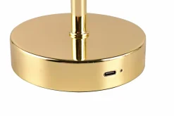 Akku Tischleuchten|Tischleuchten>Reality Leuchten LED - Akku - Tischleuchte 1flg goldfarben