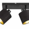 Spots>Reality Leuchten Strahler 2flg schwarz