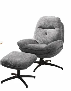 Tv & Relaxsessel> Relax-Sessel mit Hocker grau