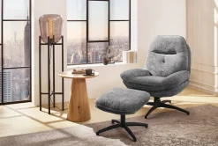Tv & Relaxsessel> Relax-Sessel mit Hocker grau
