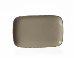 Serviergeschirr>Ritzenhoff & Breker Platte eckig 24x15,5cm graubraun