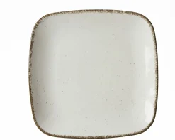 Ritzenhoff & Breker Speiseteller eckig 27cm beigebraun^ Speiseteller