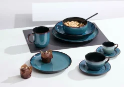 Ritzenhoff & Breker Teller tief 22cm blaubraun^ Suppenteller