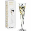Sektgläser>Ritzenhoff Cristal Champagnerglas 205ml goldfarbenschwarzsilberfarben