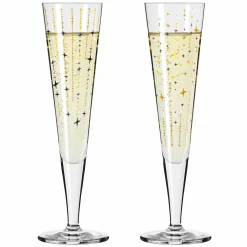Ritzenhoff Cristal 2er Champagnerglas 205ml schwarzgoldfarben^ Gläsersets
