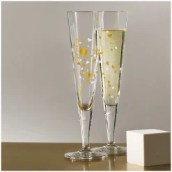 Ritzenhoff Cristal 2er Champagnerglas 205ml goldfarbensilberfarben^ Gläsersets