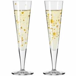 Ritzenhoff Cristal 2er Champagnerglas 205ml goldfarbensilberfarben^ Gläsersets