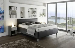 Polsterbetten|Betten>ruf Designbett schwarz