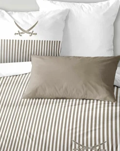Satin>Sansibar Satin-Bettwäsche braun