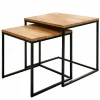 Couch- & Beistelltische> 2-Satztisch braunschwarz