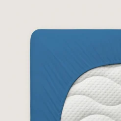 schlafgut Premium-Spannbettlaken blau^ Bettlaken