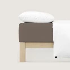 schlafgut Premium-Spannbettlaken braun^ Bettlaken