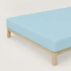 schlafgut Premium-Spannbettlaken blau^ Bettlaken