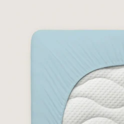 schlafgut Premium-Spannbettlaken blau^ Bettlaken