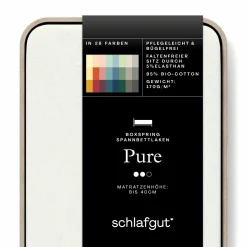 schlafgut Pure-Boxspring-Spannbettlaken weiß^ Bettlaken