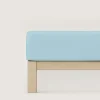 Bettlaken>schlafgut Pure-Spannbettlaken blau