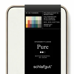Bettlaken>schlafgut Pure-Spannbettlaken weiß