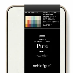schlafgut Pure-Topper-Spannbettlaken weiß^ Bettlaken