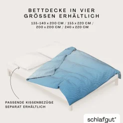 Satin|Bettbezüge>schlafgut WOVEN-FADE-Bettbezug blau