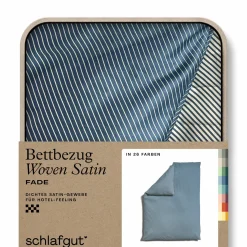 Satin|Bettbezüge>schlafgut WOVEN-FADE-Bettbezug blau