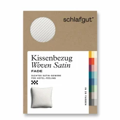 schlafgut WOVEN-FADE-Kissenbezug weißbeige^ Kopfkissenbezüge|Satin