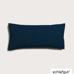 schlafgut WOVEN-FADE-Kissenbezug blauschwarz^ Kopfkissenbezüge|Satin