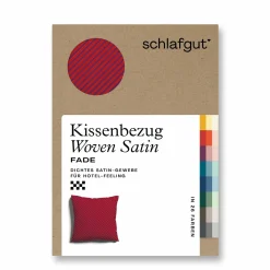 schlafgut WOVEN-FADE-Kissenbezug rotviolett^ Kopfkissenbezüge|Satin